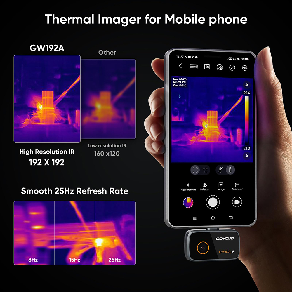 GW192A 열 화상 카메라 192X192 전자 열 카 - Thermal Imaging Camera Pcb Repair 리뷰 및 가격